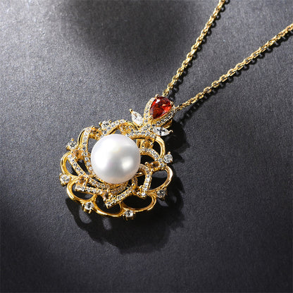 TRPOPO MS Rotating Daisy Pearl Necklace