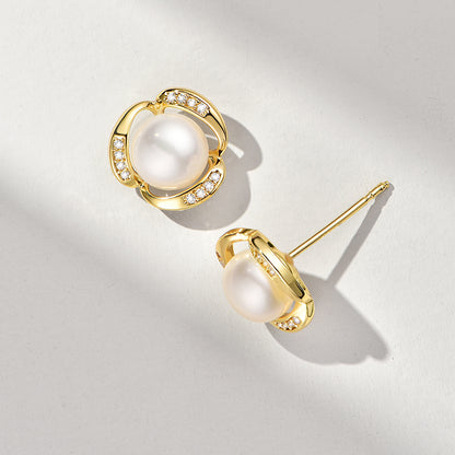 TRPOPO MS Irregular Triple Wrap Pearl Earrings