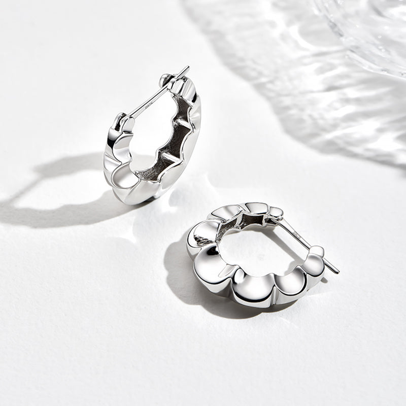 TRPOPO MS Wavy Round Earrings