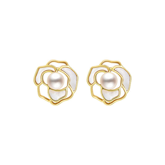 TRPOPO MS Rose Pearl Earrings