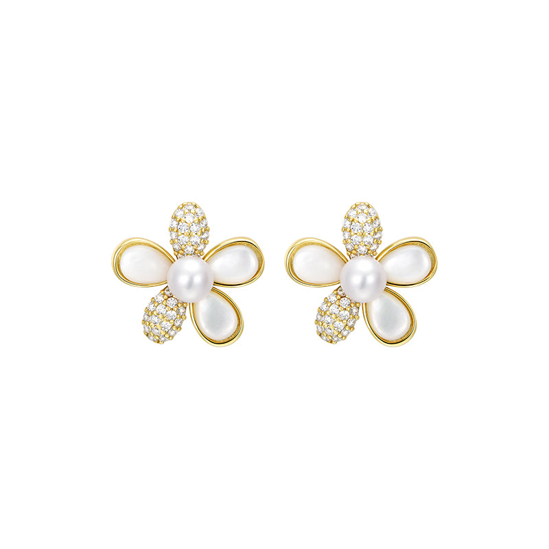 TRPOPO MS "Brilliant as Summer Flowers" Pearl Earrings