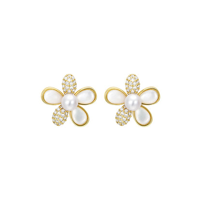 TRPOPO MS "Brilliant as Summer Flowers" Pearl Earrings