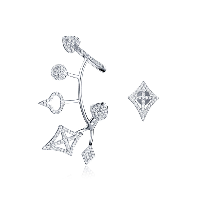 TRPOPO MS Asymmetric Fun Earrings