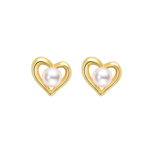 TRPOPO MS Heart Pearl Earrings