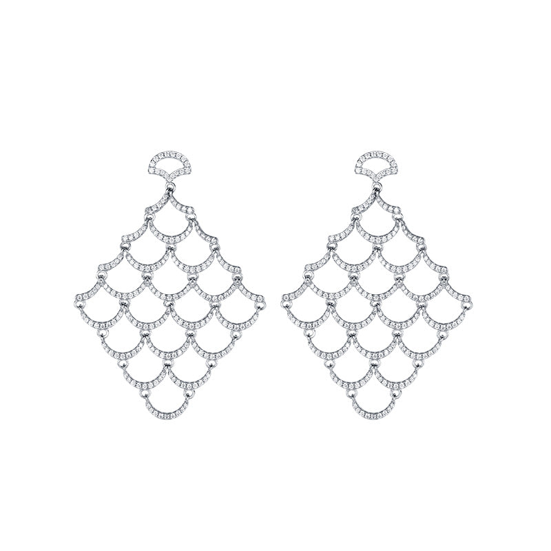 TRPOPO MS Mesh Square Earrings