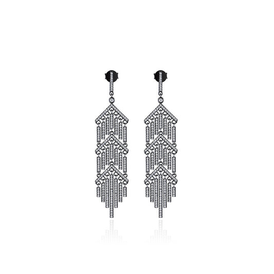 TRPOPO MS Geometric Tassel Earrings