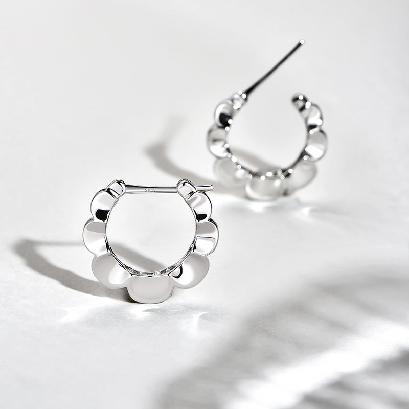 TRPOPO MS Wavy Round Earrings