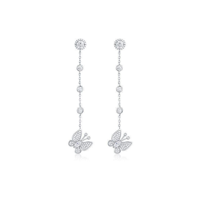 TRPOPO MS Fluttering Butterfly Drop Earrings