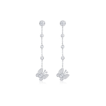 TRPOPO MS Fluttering Butterfly Drop Earrings