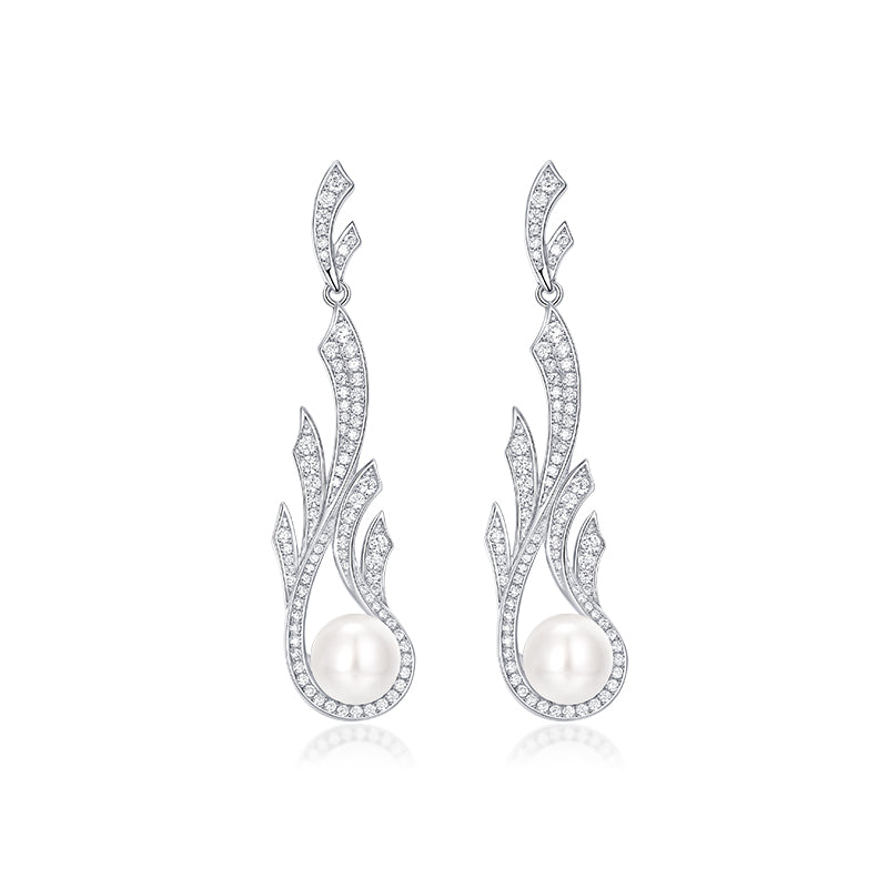 TRPOPO MS Flame Pearl Earrings