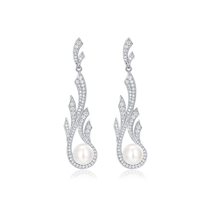 TRPOPO MS Flame Pearl Earrings