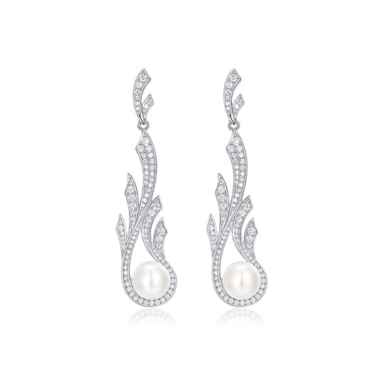 TRPOPO MS Flame Pearl Earrings