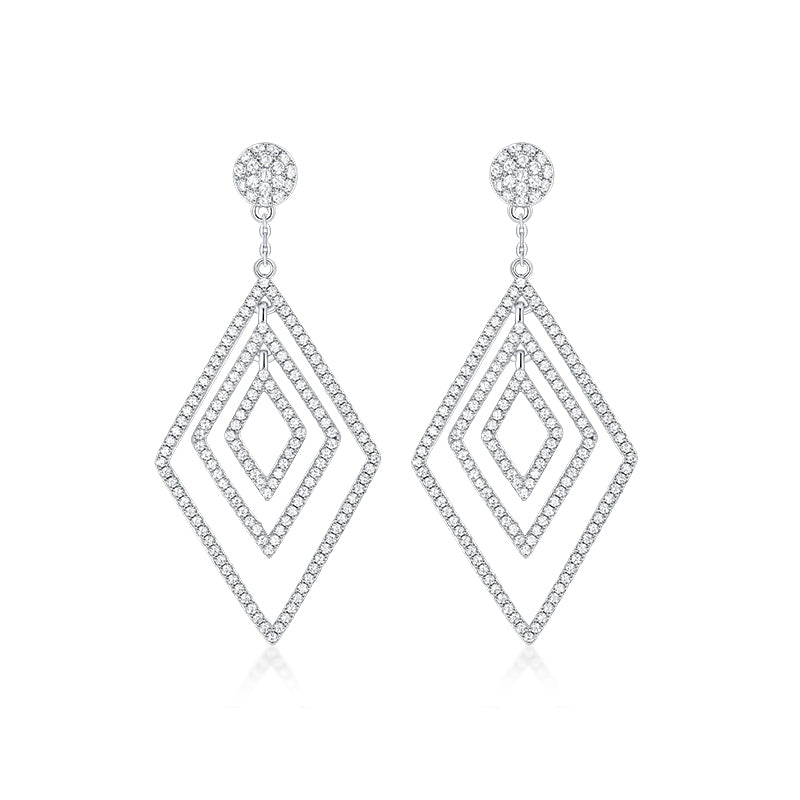 TRPOPO MS Geometric Square Overlap Earrings