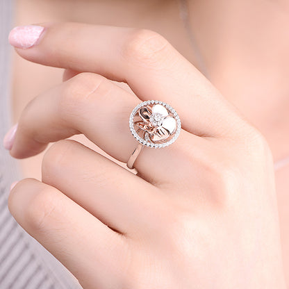 TRPOPO Infinity Collection - Elegant Flowing Pearl Ring