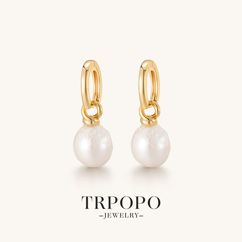 TRPOPO Baroque Pearl Drop Earrings