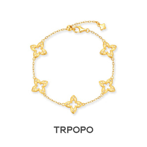 Golden Clover Chain Bracelet - TRPOPO