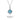 Lake Blue Gem Diamond Halo Pendant Necklace - TRPOPO