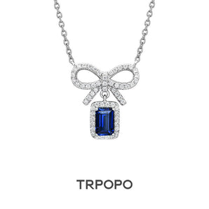 Ruby Bowknot Full - Diamond Necklace - TRPOPO