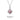 Square Pink Gem Halo Pendant Necklace - TRPOPO