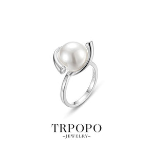 Star Accompanied Pearl Ring - TRPOPO