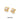 Textured Gold Pearl Stud Earrings - White - TRPOPO