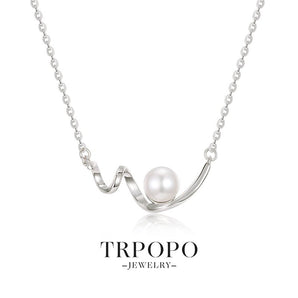 Wave Pearl Necklace - TRPOPO
