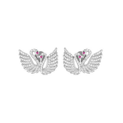 TRPOPO MS Romantic Swan Diamond Earrings