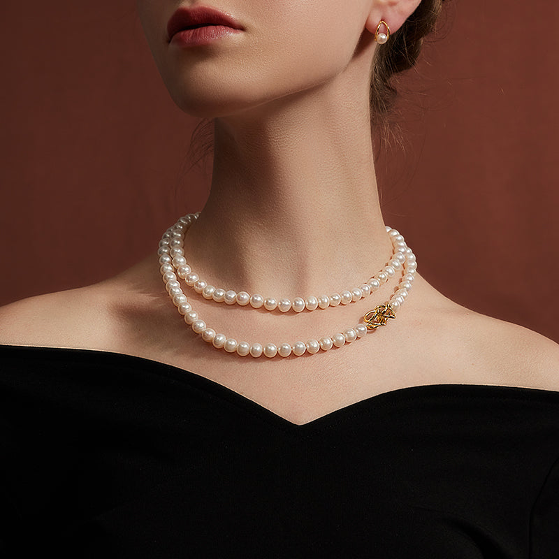 TRPOPO MS Simple Elegant Pearl Necklace