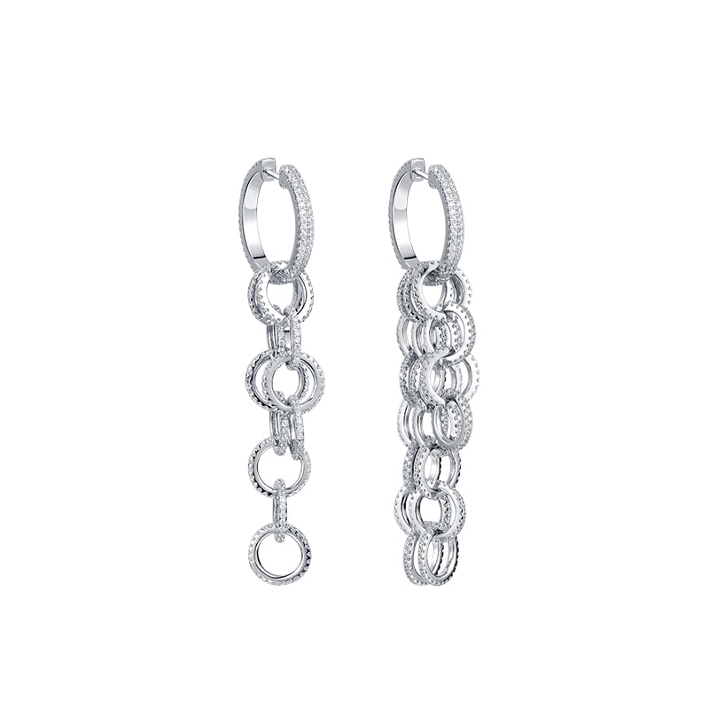 TRPOPO MS Geometric Hoop Lock Earrings