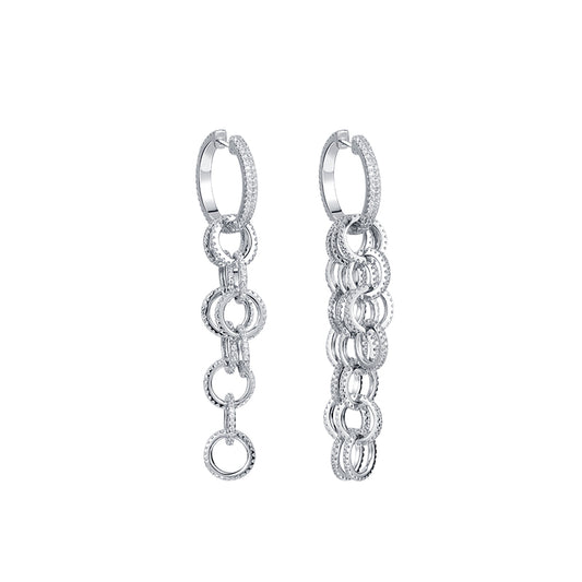 TRPOPO MS Geometric Hoop Lock Earrings