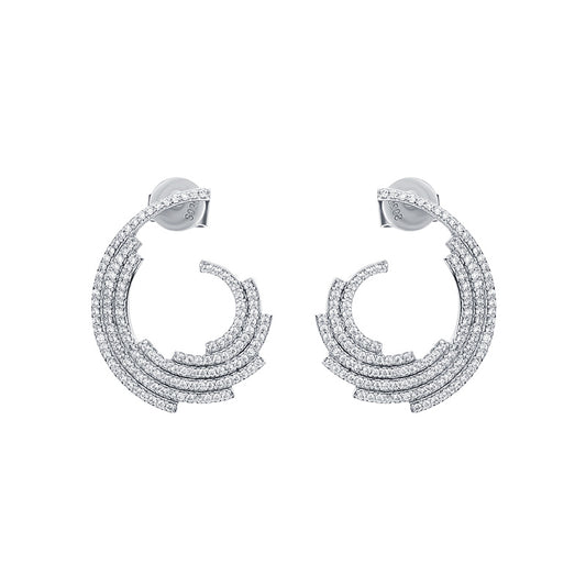 TRPOPO MS Elegant Overlapping Lines Earrings