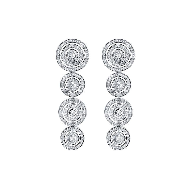 TRPOPO MS Round Multi-Hoop Engraved Earrings