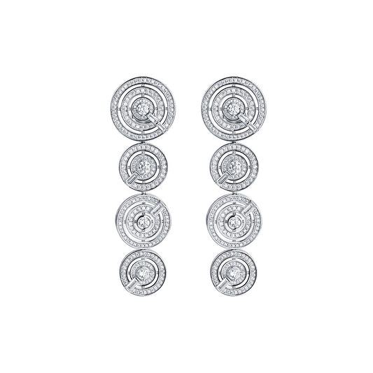 TRPOPO MS Round Multi-Hoop Engraved Earrings