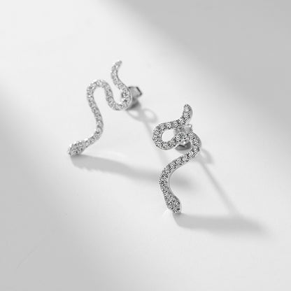 TRPOPO Classic Series-Personalized Diamond Snake Stud Earrings