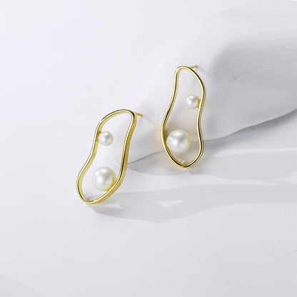 TRPOPO Floating Series - Elegant Shell Pearl Earrings