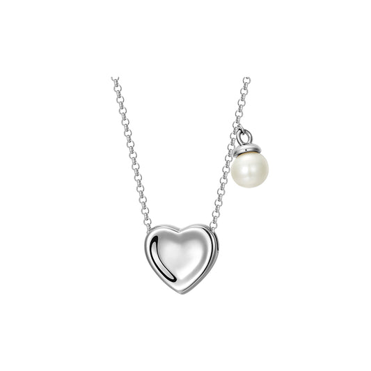 TRPOPO Infinity Collection - Elegant Pearl Heart Necklace