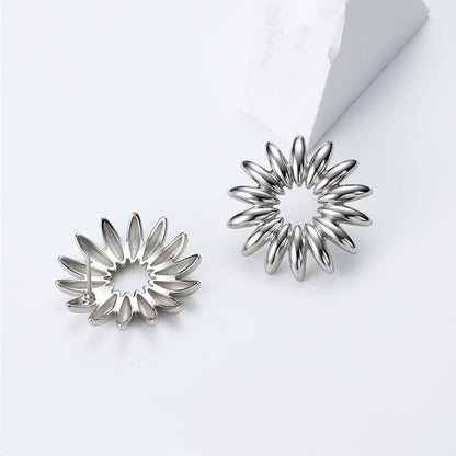 TRPOPO Sculpture Sunflower Series-Flower Earrings