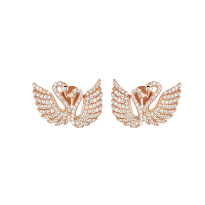 TRPOPO MS Romantic Swan Diamond Earrings