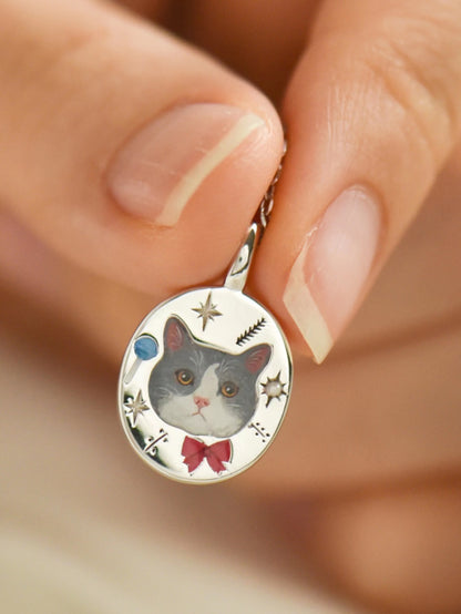 TRPOPO Tie Cat Custom Pendant Necklace